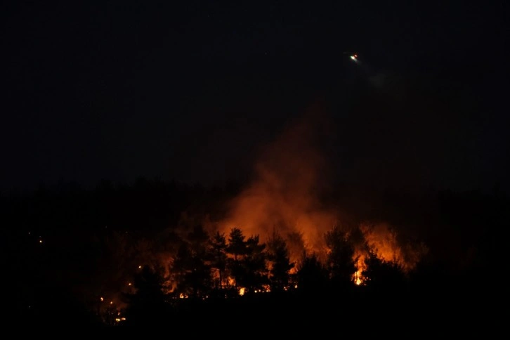 Akhisar’daki orman yangını devam ediyor