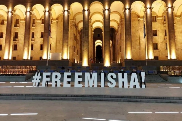 Gürcistan’da eski Cumhurbaşkanı Saakaşvili için 'Mişa'ya Özgürlük' protestosu