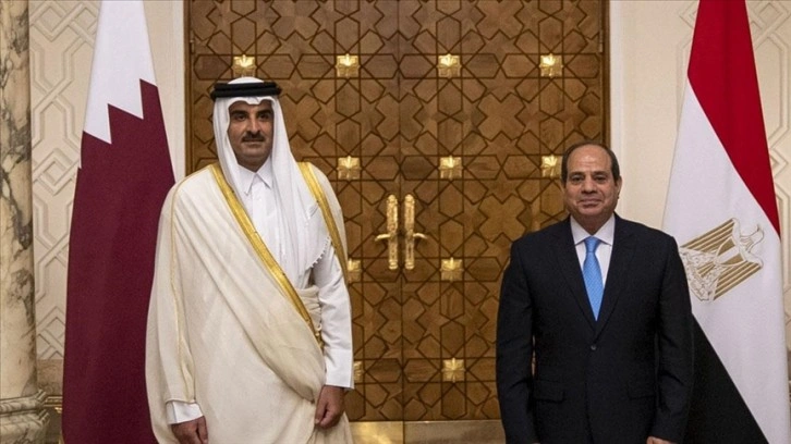 Katar Emiri ile Mısır Cumhurbaşkanı Sisi Gazze'deki sonuç hali görüştü