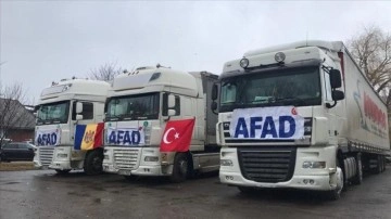 AFAD'ın insani yardım tırları Ukrayna ve Moldova'da