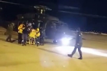 Askeri helikopter köpek saldırısına uğrayan çocuk düşüncesince havalandı