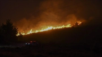 Atina civarlarında orman yangını