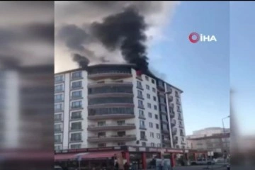 Başkent'te 8 katlı binada yangın paniği