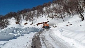 Bitlis'te ekiplerin karla mücadele emekleri geceli gündüzlü bitmeme ediyor