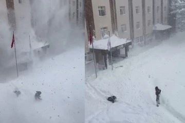 Bolu’da üstlerine kar kütlesi düşen 2 öğrenci ölümden döndü