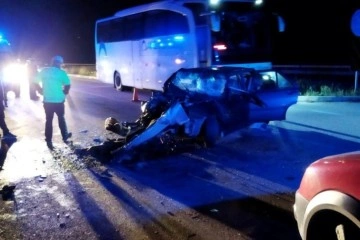 Çorum’da yolcu otobüsü otomobille çarpıştı: 6 yaralı
