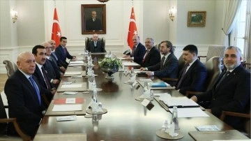 Cumhurbaşkanı Erdoğan, TİSK Başkanı Akkol ve hile oturmuş üyelerini kabul etti