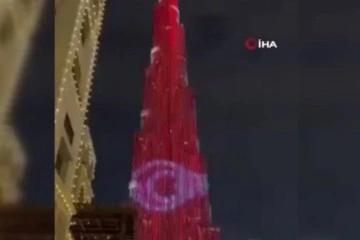 Cumhurbaşkanı Erdoğan’ın BAE ziyareti öncesi, Burj Khalifa'ya Türk bayrağı yansıtıldı