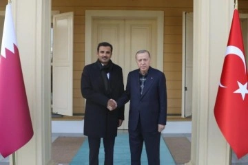 Cumhurbaşkanı Recep Tayyip Erdoğan'ın Katar Emiri Al Sani ile görüşmesi başladı