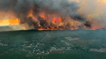 Fransa'nın Bouches-du-Rhone vilayetindeki yangında 125 hektardan çok yeşil düzlük yandı