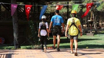 Gaziantep'te aileler avantür parkıyla stresten uzaklaşıyor
