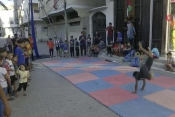 Gazze'de çocuklar için sirk okulu kuruldu