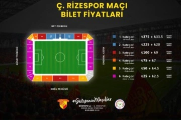 Göztepe - Çaykur Rizespor maçının biletleri satışta