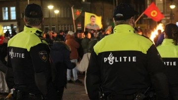 Hollanda polisi, taşkınlık eden terör örgütü PKK yandaşlarını gözaltına aldı