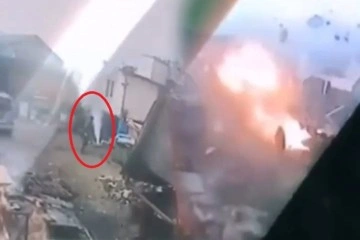 Hurda deposunu savaş alanına çeviren patlamanın yeni görüntüsü ortaya çıktı