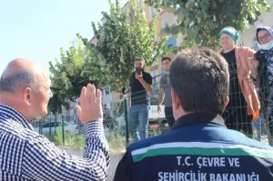 İçişleri Bakanı Soylu, afet bölgesi Türkeli'de