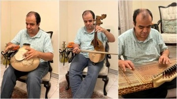 İranlı rüyet mânialı artist 15'ten çok müzik cihazı çalıyor