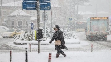 İstanbul'un birtakımı ilçelerinde koyu kar yağışı başladı