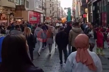 İstiklal Caddesi'ndeki patlama anı kamerada