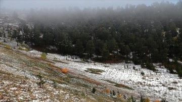 Kars'ta kar ve sonbahar renkleri dobra manzaralar oluşturdu