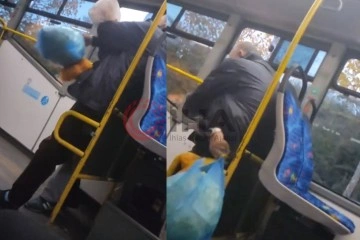 Kartal’da iki yaşlı adam otobüste yumruk yumruğa birbirine girdi