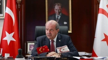 KKTC Cumhurbaşkanı Tatar'dan Rumların KKTC bayrakları yakmasına tepki: Gereken karşılık verilecekt