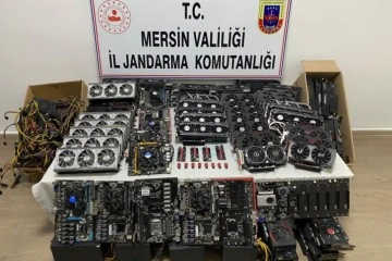 Mersin'de kaçak kripto para üretimine baskın