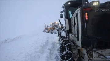 Muş'ta takımlar kilometrelerce yolu kardan temizledi