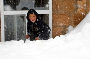 Muş'un Yukarıyongalı köyünde evler kar altında kaldı