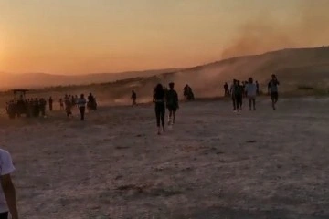 Pamukkale’de anız yangını