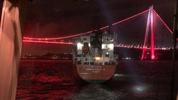 Poyrazköy önlerinde ortak kargo gemisi araba arızası yaptı