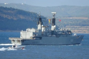 Romanya savaş gemisi Çanakkale Boğazı’ndan geçti!