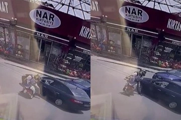 Sarıyer’de önünden geçen motosikletliye vurup yoluna devam etti