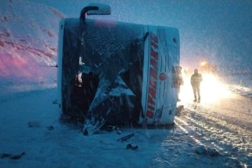 Sivas’ta otobüs kazası 40 yaralı