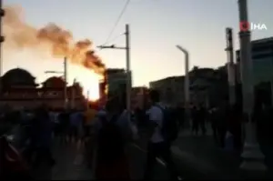 Taksim’de otelde korkutan yangın