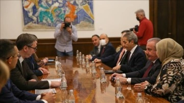 TBMM Başkanı Mustafa Şentop, Sırbistan Cumhurbaşkanı Vuçiç ile müşterek araya geldi