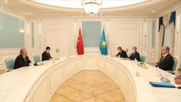 TBMM Başkanı Şentop, Kazakistan Cumhurbaşkanı Tokayev çeşidinden benimseme edildi