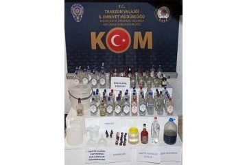 Trabzon'da sahte alkol operasyonu