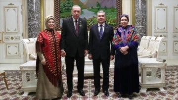 Türkmenistan Devlet Başkanı Berdimuhamedov'dan Cumhurbaşkanı Erdoğan ve eşine önceki olsun mesa