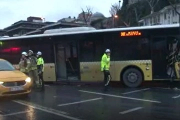 Unkapanı’nda İETT otobüsleri çarpıştı:8 yaralı