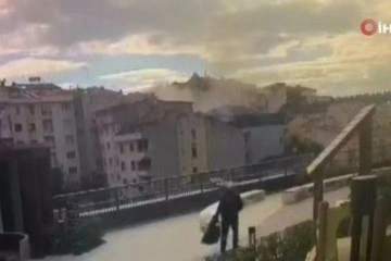 Üsküdar’da 5 katlı binada yaşanan patlama kamerada