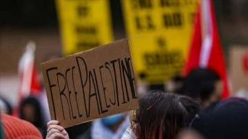 Washington'da Filistinlilerin İsrail karşıtı protestosunda 7 insan gözaltına alındı