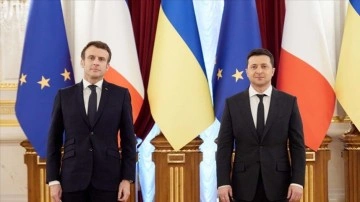 Zelenskiy, Macron'la Donbas'ta şiddetlenen çatışmaları görüştü