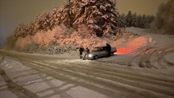 Zonguldak'ın efdal kesimlerinde kar sansasyonel oluyor